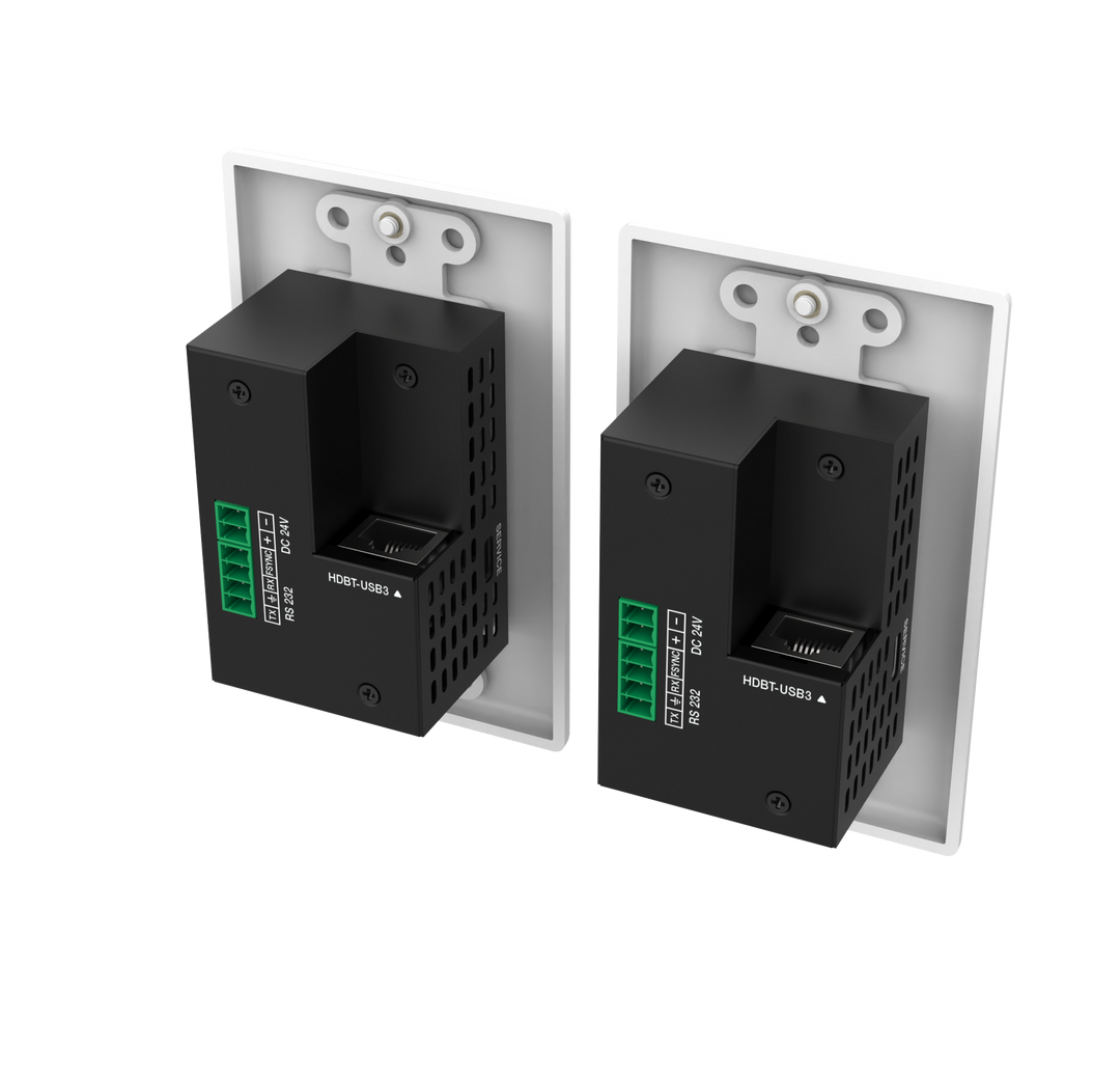 USB 3.0 Extender 100M with USB-B/USB-C Two Inputs (Wall Plate/Wall Plate)