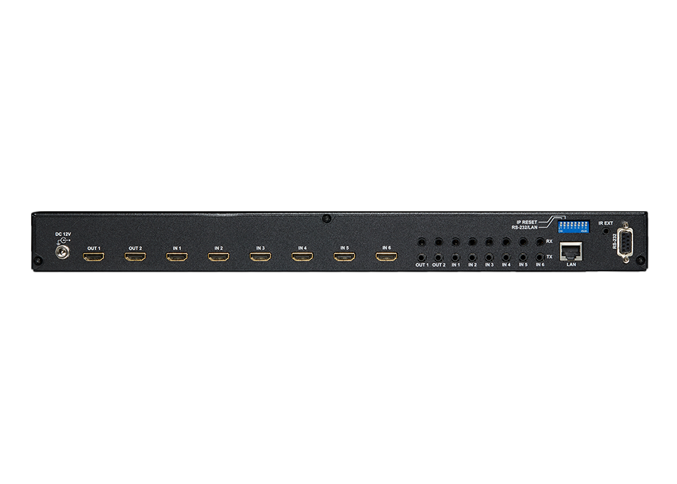 HX-2562 - 6*2 HDMI MATRIX UP TO 4K60 (4:4:4)