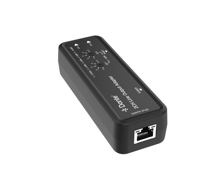 Dante 2CH Line Output Adapter with PoE