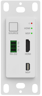 18G, 2x1 HDMI/DP, Wall Plate w/Auto-Switching, RS-232, POE 40M