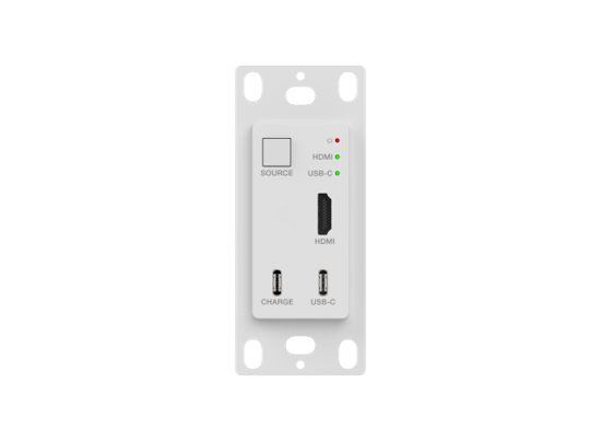 18G, 2x1 HDMI/USB-C, Wall Plate w/Auto-Switching, POC 50M with RX