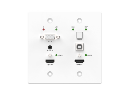 K HDMI/VGA Wall Plate POC 70M with RX (optional control)