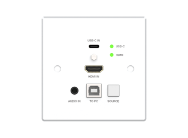 18G, HDMI/USB-C Wall Plate POC 100M